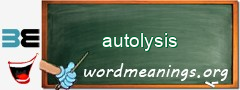 WordMeaning blackboard for autolysis